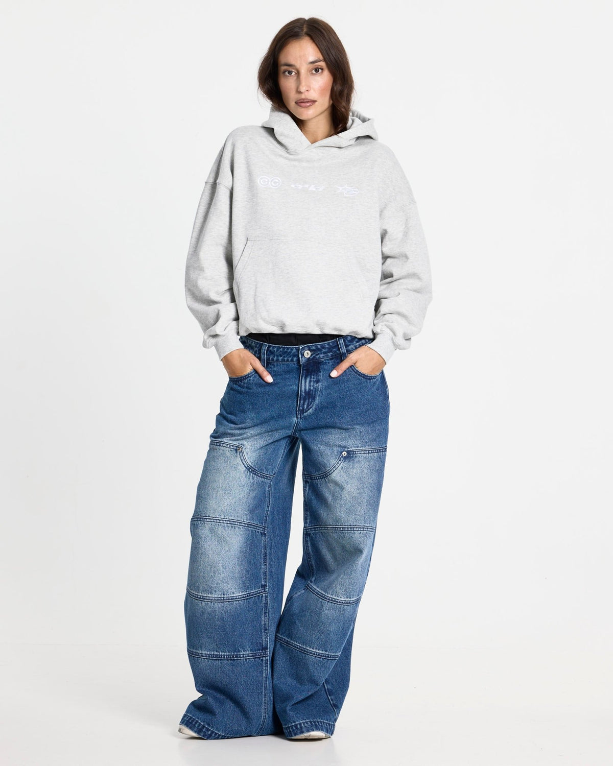 VERA LOOSE PANTS MID BLUE - Cold Culture