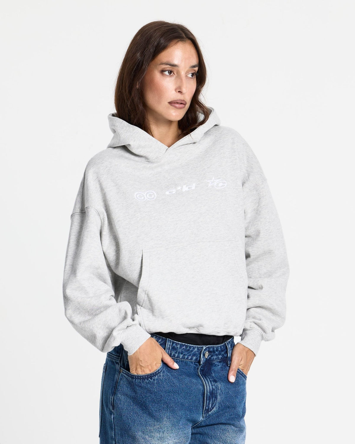 VERTICAL HOODIE HEATHER GREY - Cold Culture
