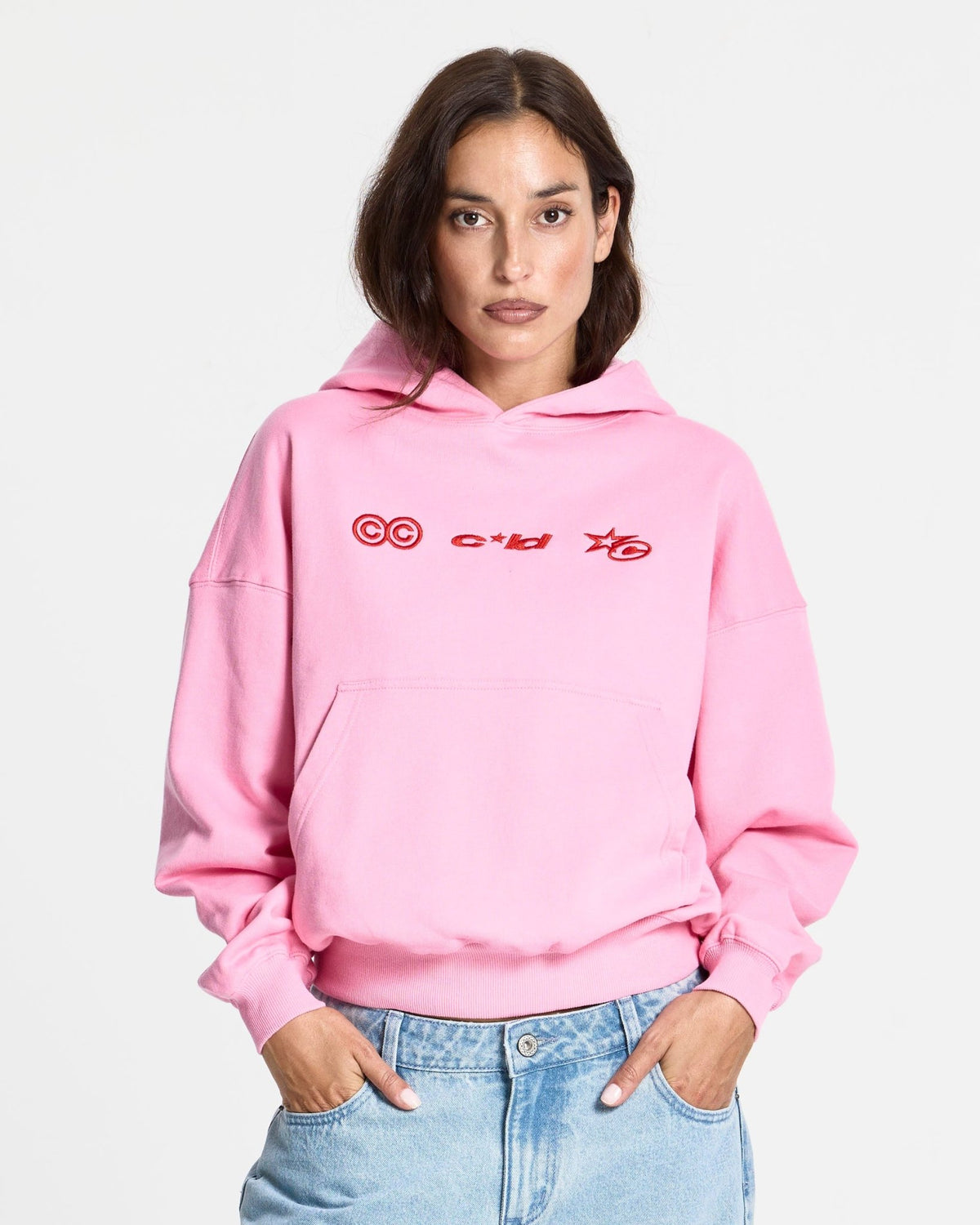 VERTICAL HOODIE PINK - Cold Culture #woman