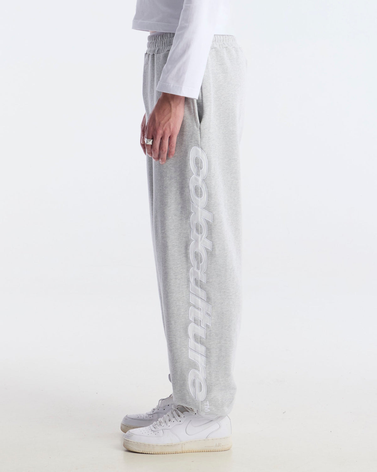 VERTICAL SWEATPANTS HEATHER GREY - Cold Culture