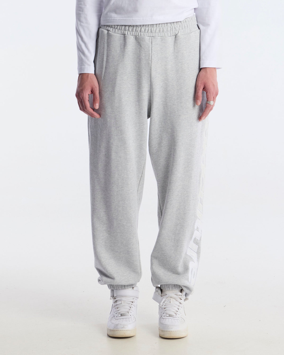 VERTICAL SWEATPANTS HEATHER GREY - Cold Culture