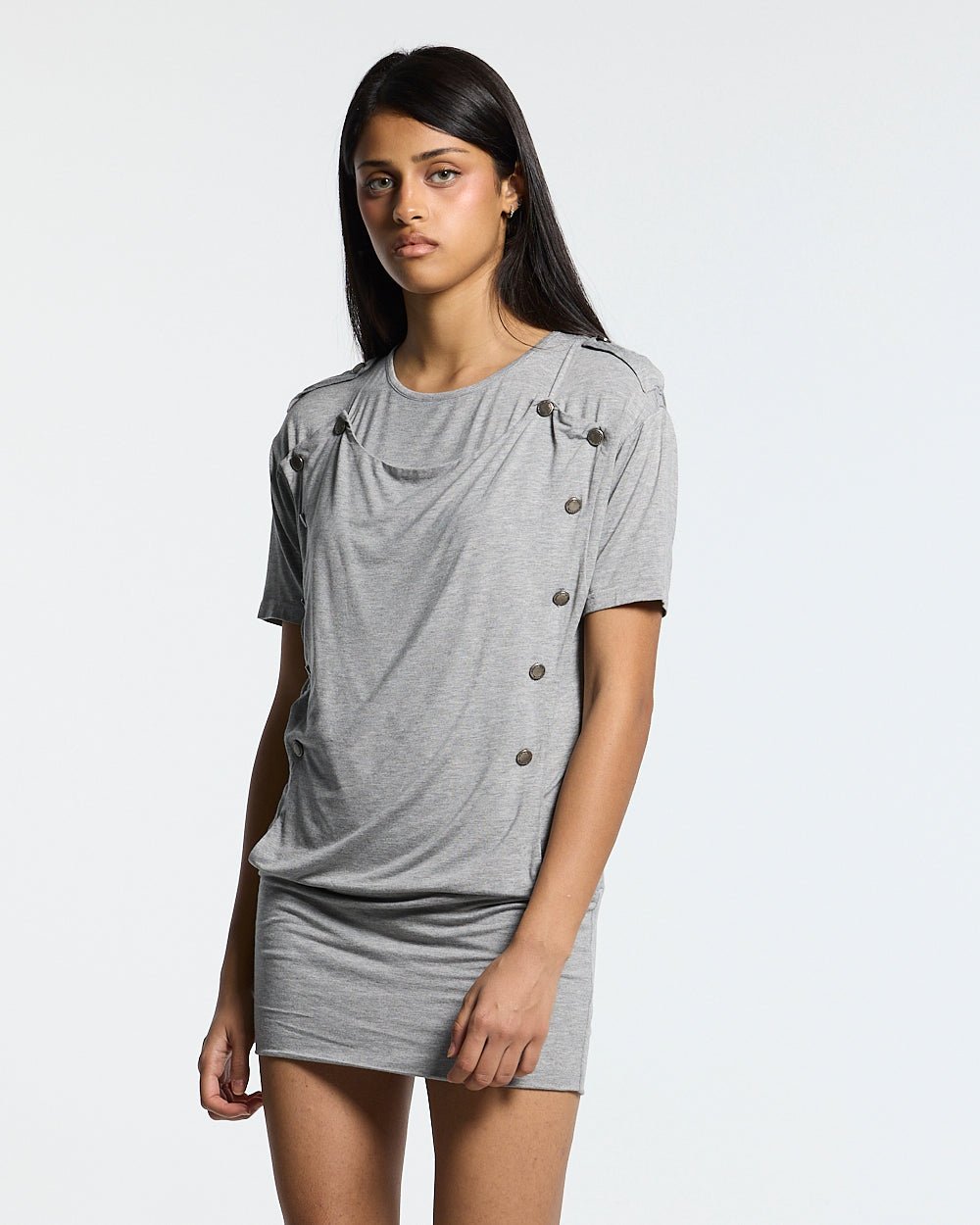 WHISK DRESS HEATHER GREY - Cold Culture #woman