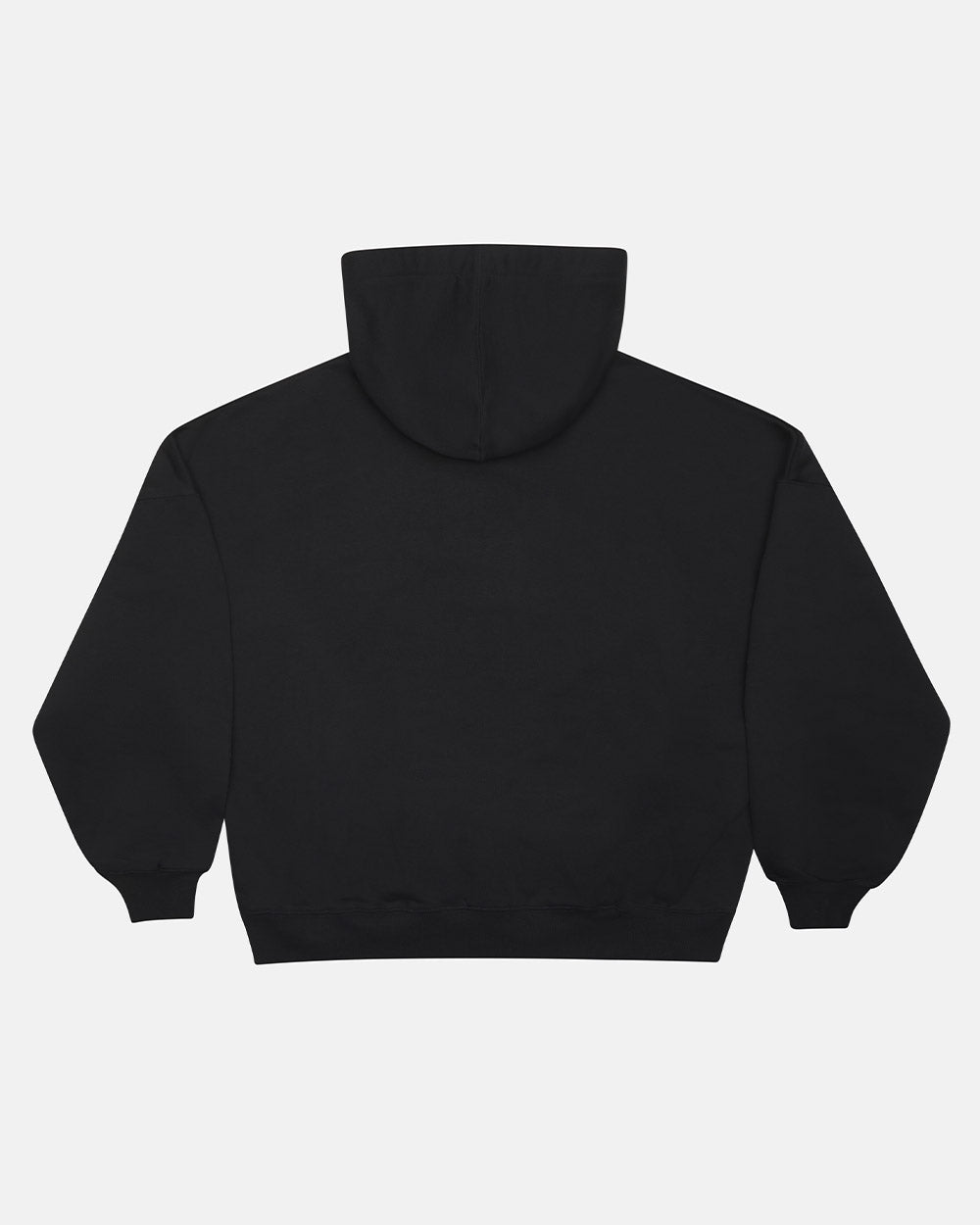 WILD CAMO HOODIE BLACK - black graphic print hoodie, back view - Cold Culture #packshot