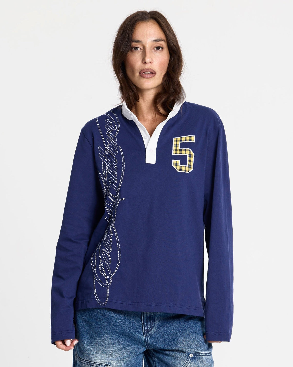 WINDSOR LONGSLEEVE POLO NAVY - Cold Culture