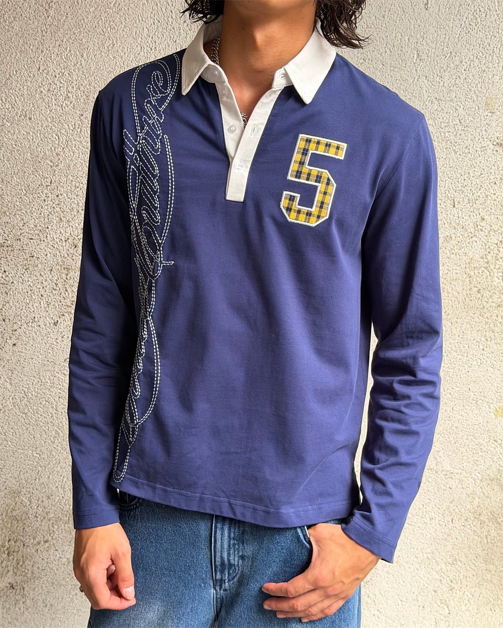 WINDSOR LONGSLEEVE POLO NAVY - Cold Culture