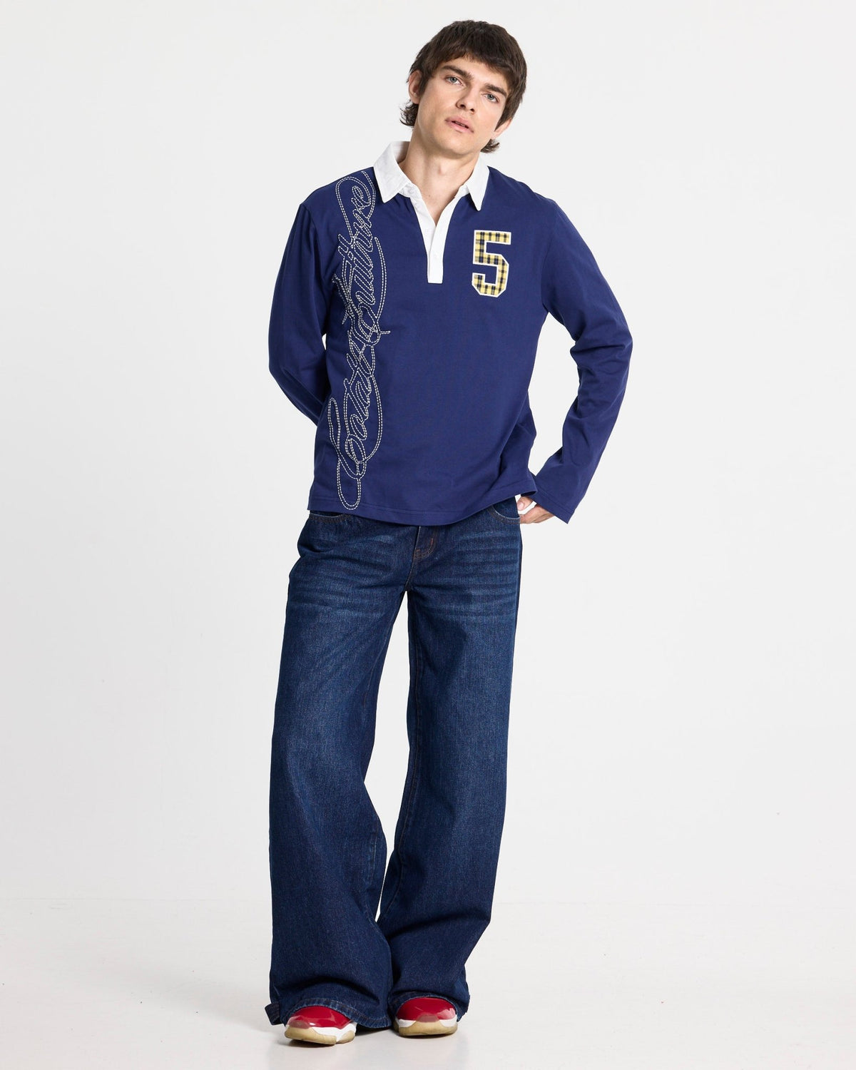 WINDSOR LONGSLEEVE POLO NAVY - Cold Culture