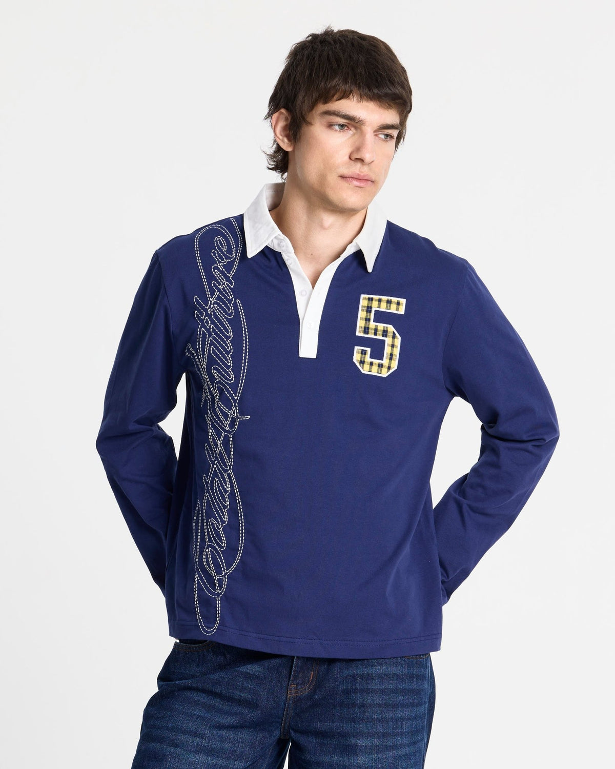 WINDSOR LONGSLEEVE POLO NAVY - Cold Culture