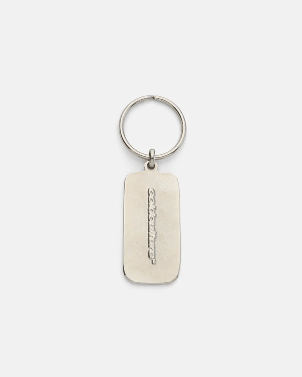 WNBA KEYCHAIN - silver enamel keychain, back view - Cold Culture #packshot