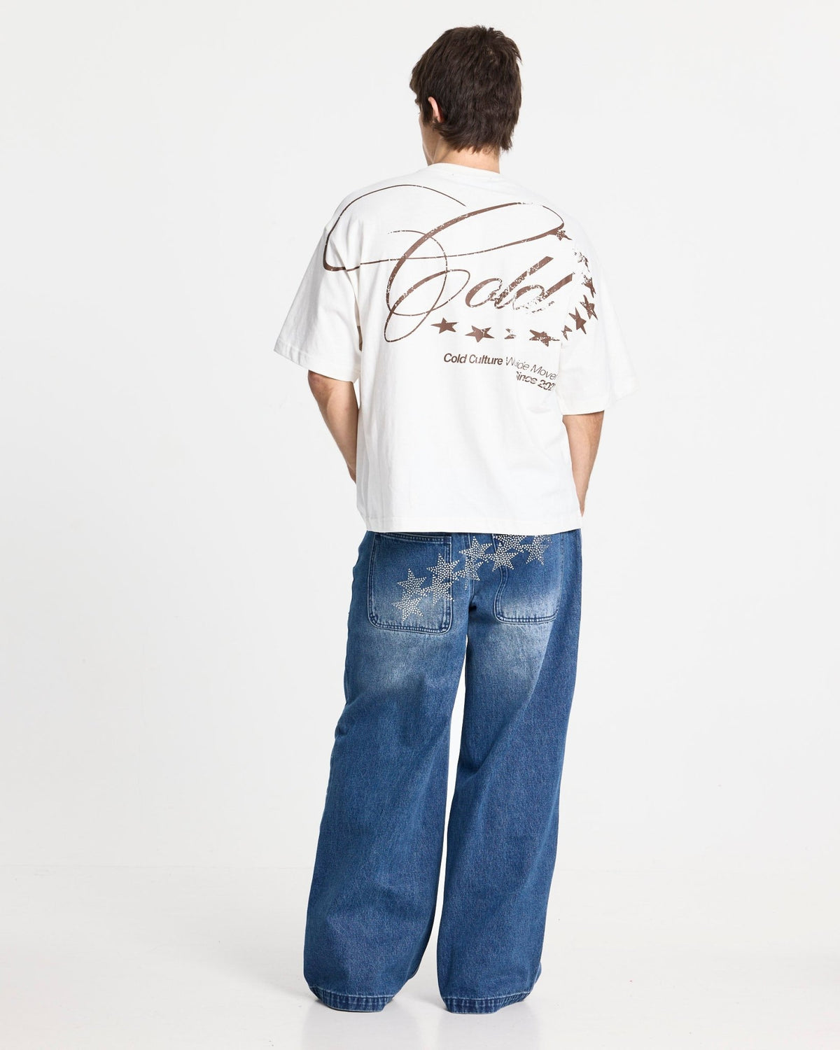 WORLDWIDE STARS TEE OFF WHITE - Cold Culture